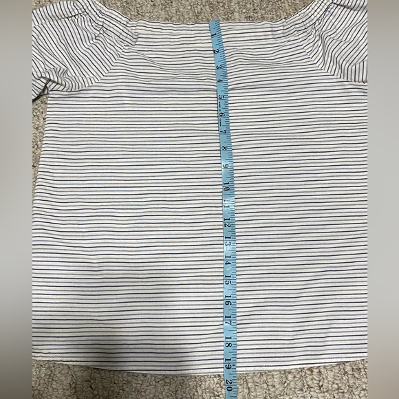 Madewell Jardin Off Shoulder Striped Beige/Tan Size Small - Picture 11 of 16